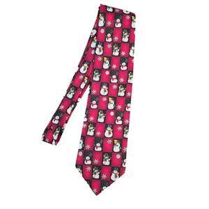Vintage‎ Mens Tie Yule Tie Greetings Snowmen Christmas Holiday Festive Hallmark